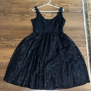 Calvin Klein Black Sparkle Midi Dress